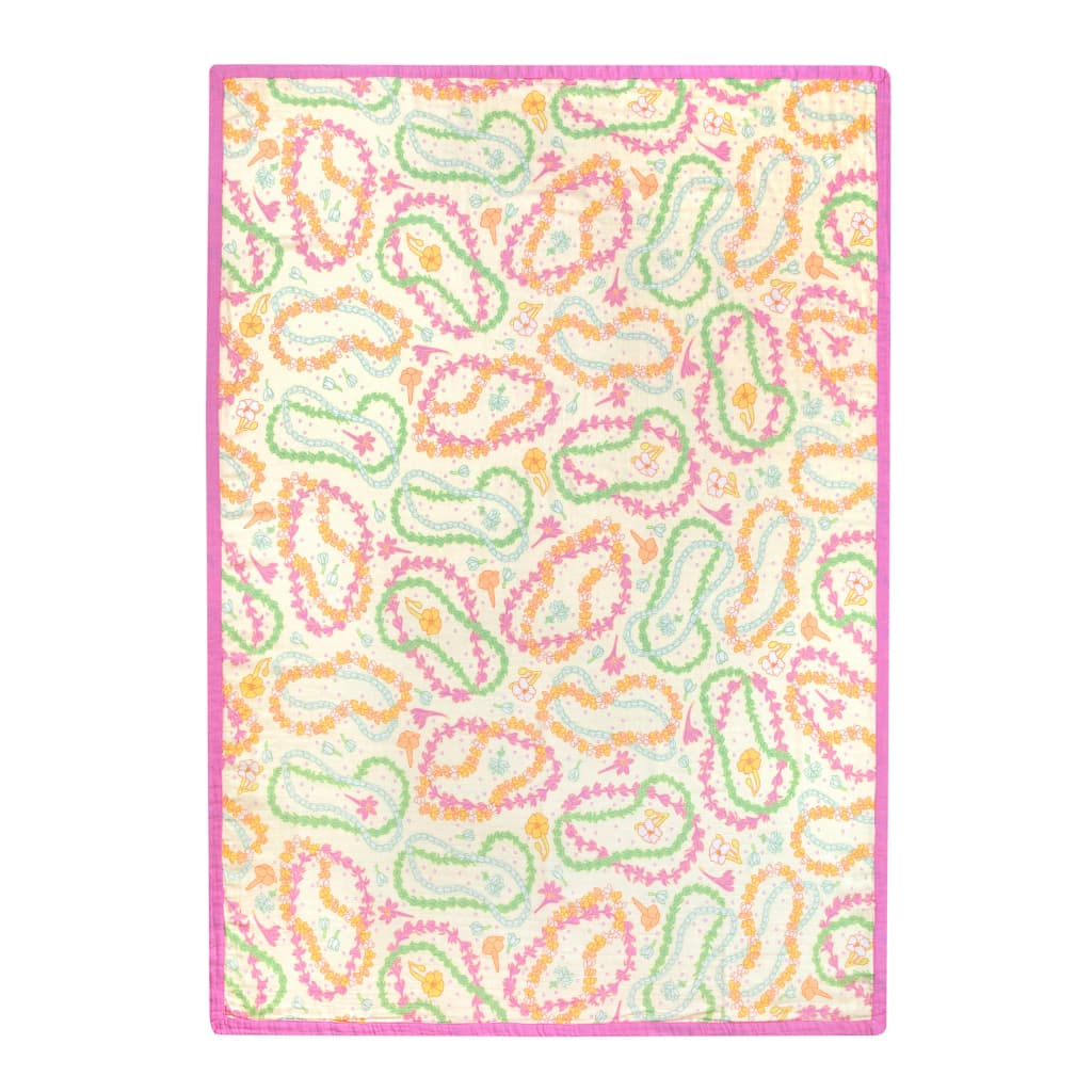 Coco Moon Lei Day in Sand Throw Blanket