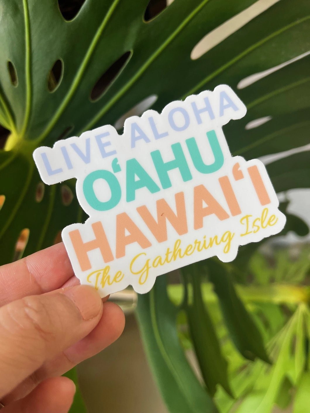 Island Stickers & More Live Aloha Oahu Sticker
