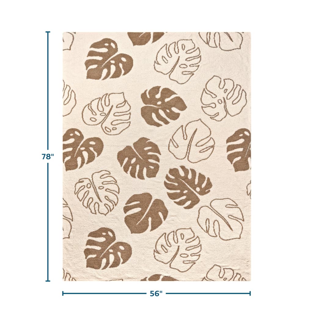 Coco Moon Mocha Monstera Bliss Blanket