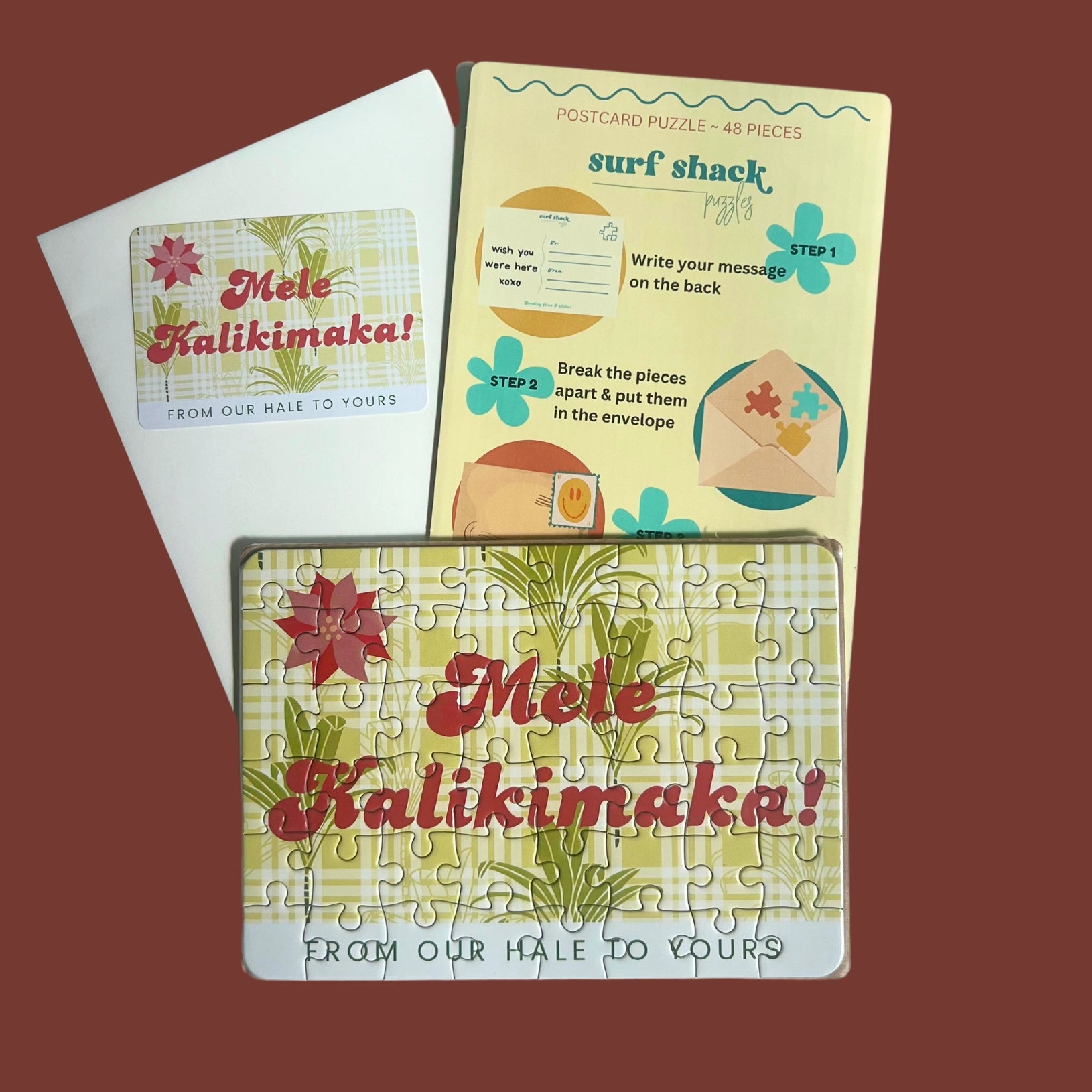 Surf Shack Puzzles Mele Kalikimaka Postcard Puzzle