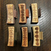 Load image into Gallery viewer, Revel Sun Hawaii Handmade Wood Engraved Hair Clip-Pikake

