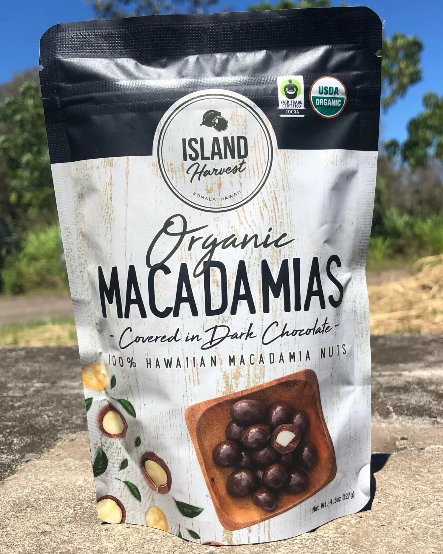 Island Harvest Organic Macadamia Nuts with Dark Chocolate