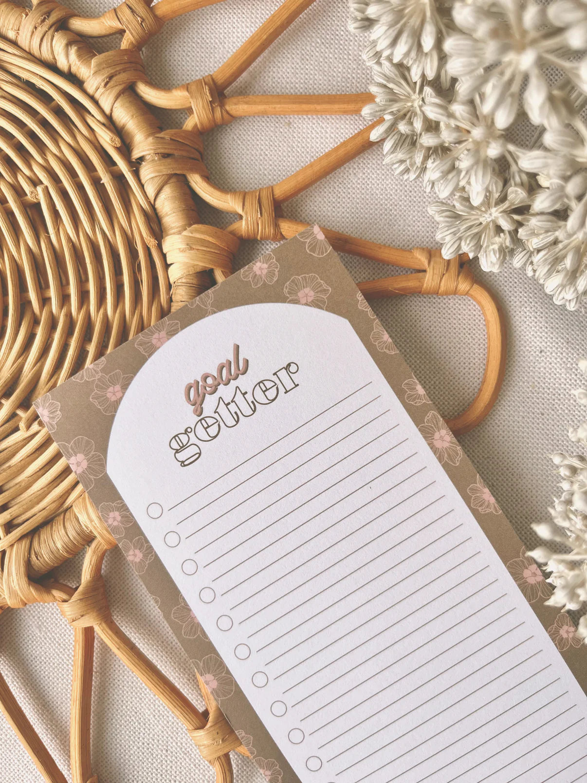 Bujo Bae "Goal Getter" To Do List Notepad
