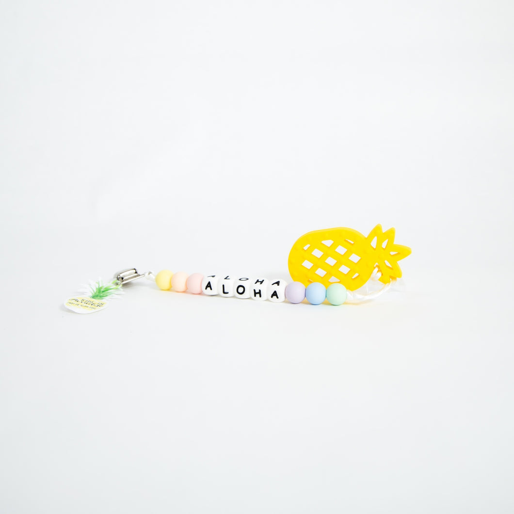 Aloha Pineapple Teether Clip