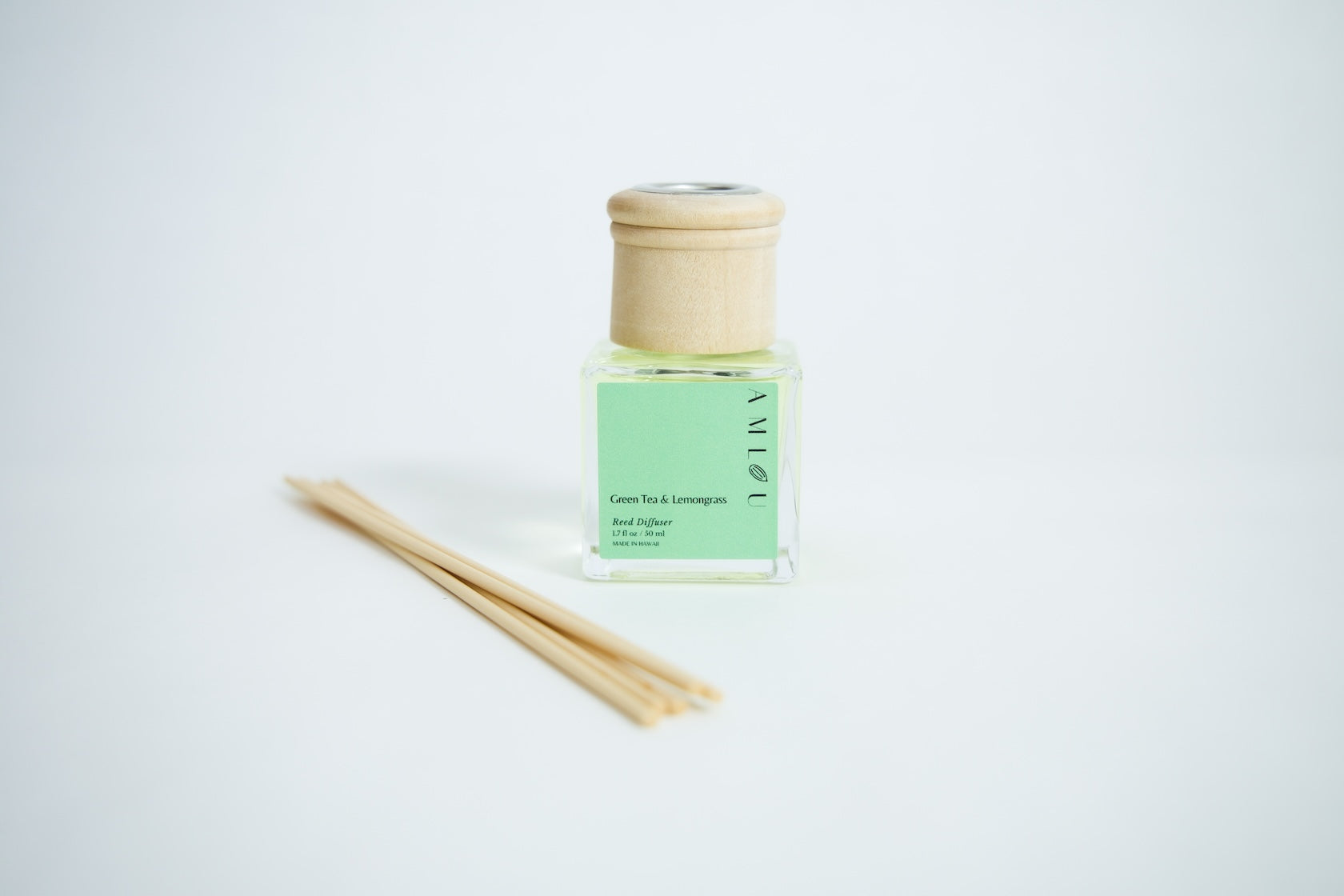 Amlou Living Reed Diffuser-Green Tea & Lemongrass – Me Ke Aloha