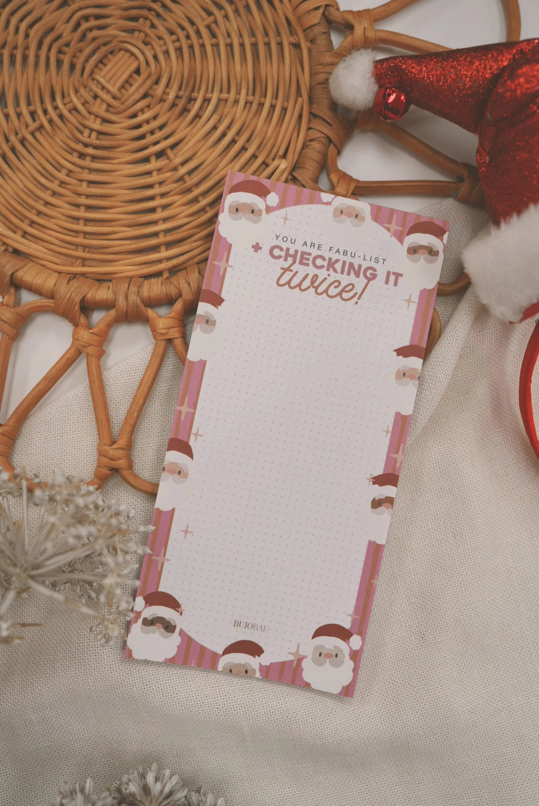 Bujo Bae Fabu-List & Checking It Twice | Holi-Bae Dot Grid Notepad
