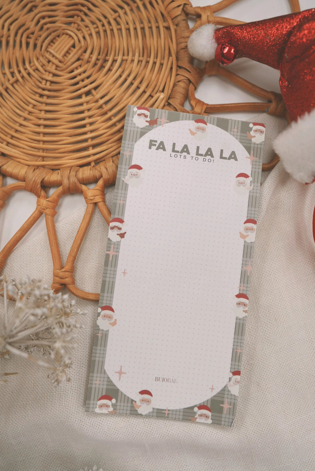 Bujo Bae Fa La La La Lots To Do | Holi-Bae Dot Grid Notepad