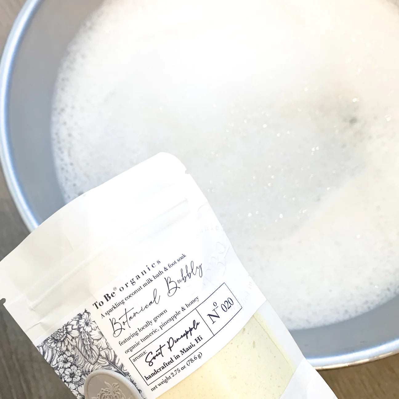 To Be Organics Botanical Bubbly Sweet Pineapple Coconut Milk Bath
