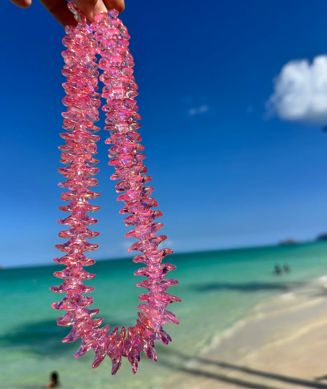 Kailua Beads Make Your Own Plumeria Lei-Translucent Pink
