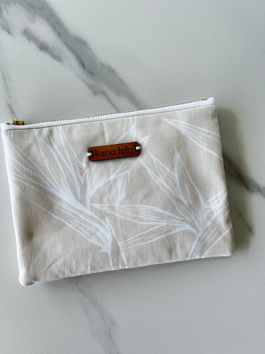 Liana Lola Mini Pouch - Bird of Paradise Art Cream White