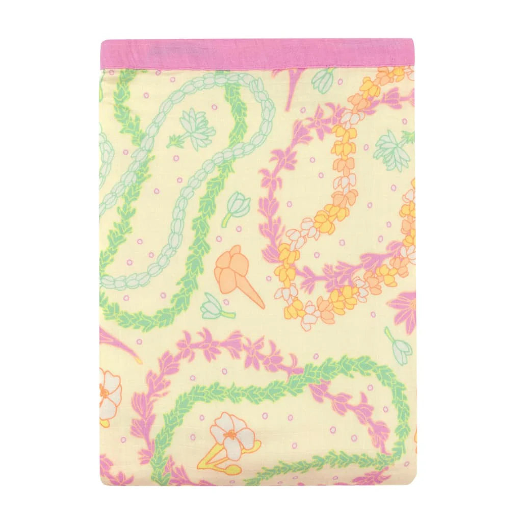 Coco Moon Lei Day in Sand Throw Blanket