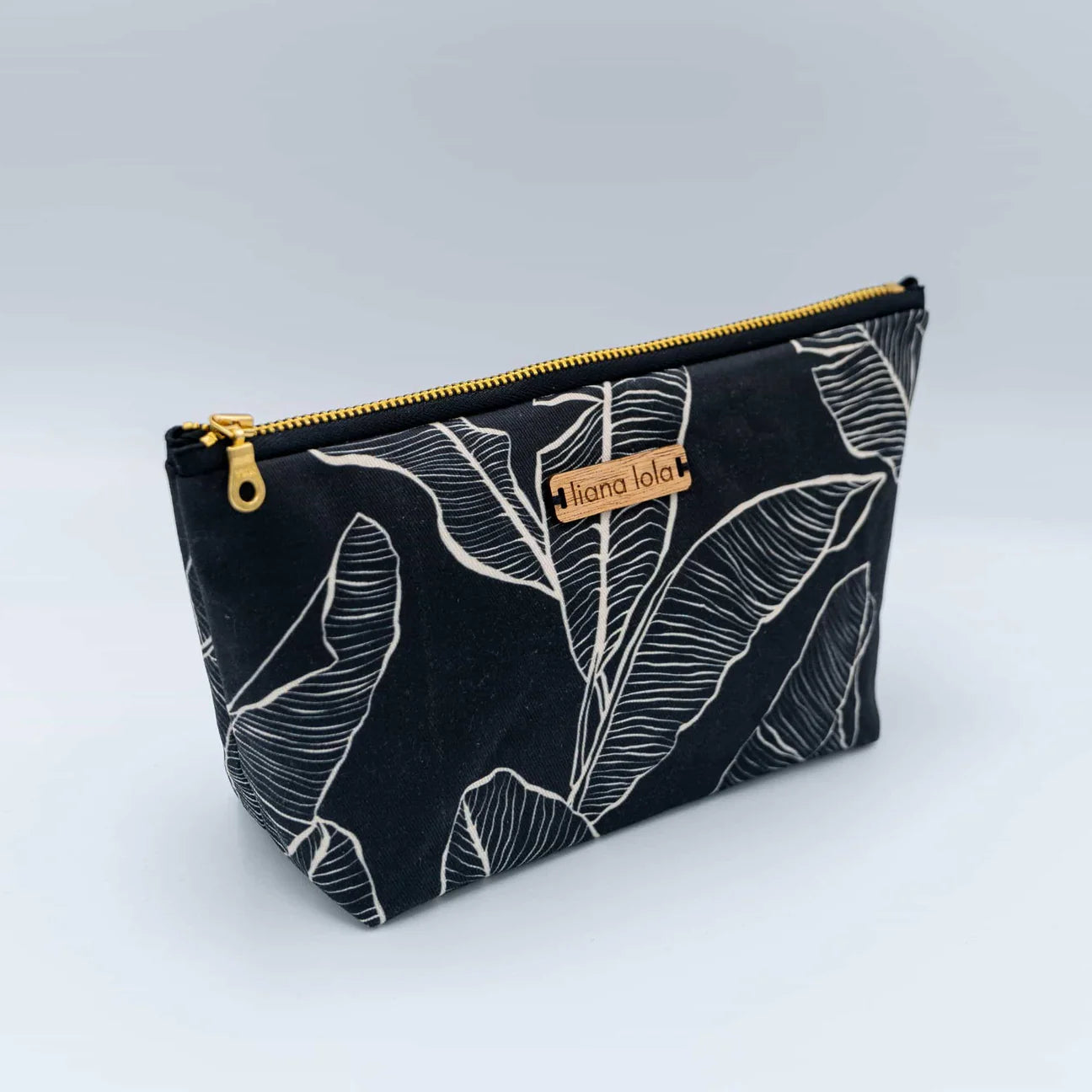 Liana Lola Accessory Pouch - Banana Leaf Black