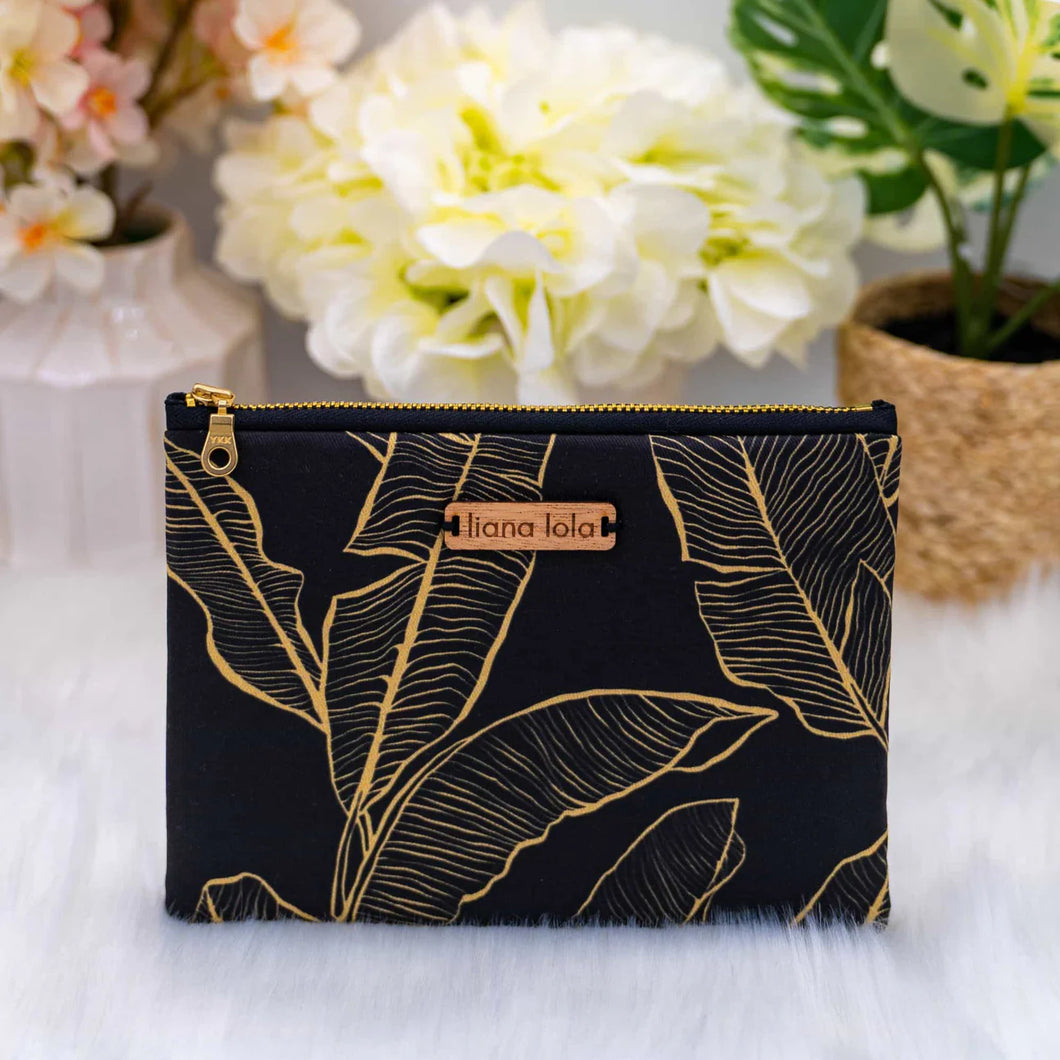 Liana Lola Mini Pouch - Banana Leaf Black Gold