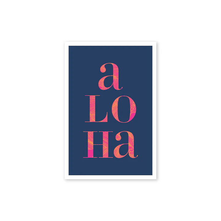 Bradley & Lily Stacked Aloha Postcard