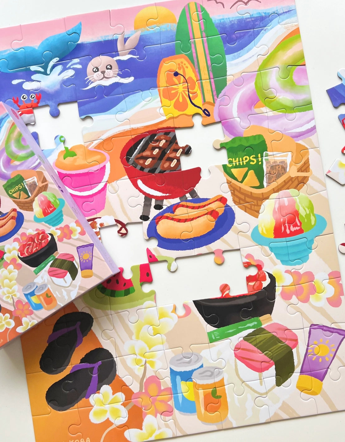 Surf Shack Puzzles Perfect Beach Day – Kids 70 Piece Puzzle