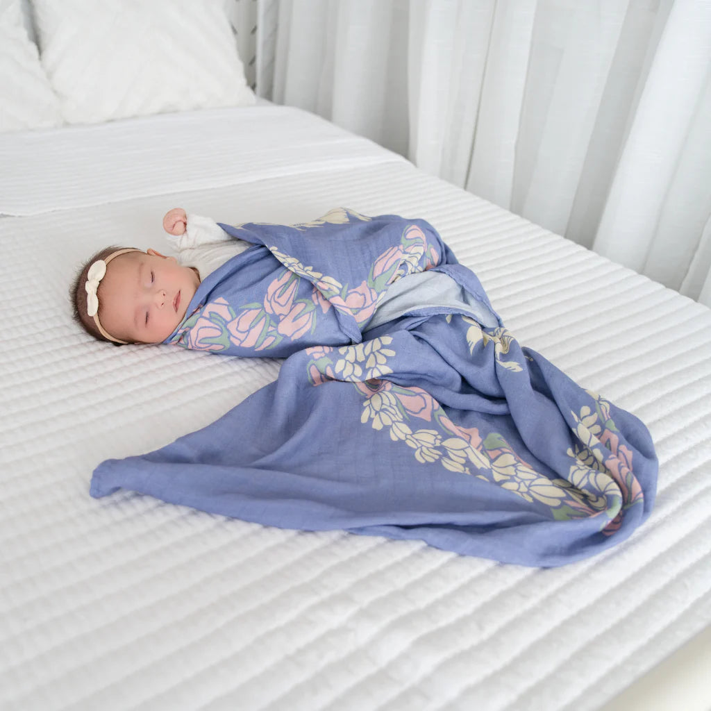 Coco Moon x MahinaMade Lei Punahele Muslin Swaddle Blanket