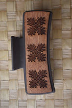 Load image into Gallery viewer, Revel Sun Hawaii Handmade Wood Engraved Hair Clip-Quilt
