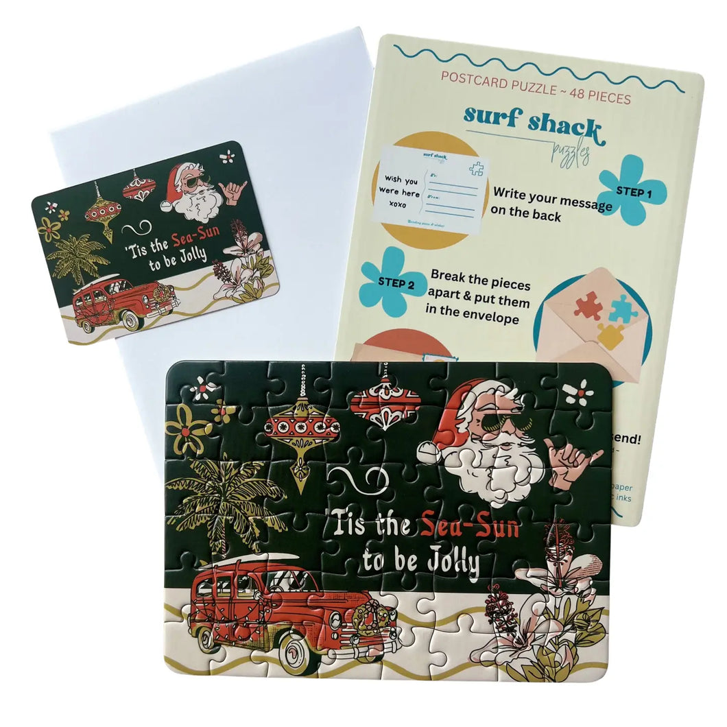 Surf Shack Puzzles Tis the Season Postcard Puzzle