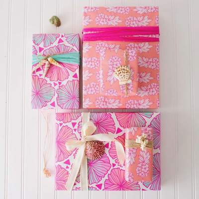 Wrappily Double-Sided Everyday Eco Wrapping Paper – Pineapple Blush