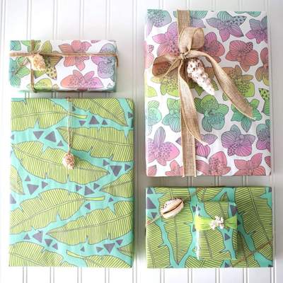 Wrappily Double-Sided Everyday Eco Wrapping Paper – Tropical Leaves