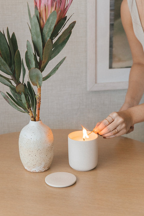 Amlou Living  Desert Bloom Ceramic Candle