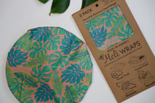 Load image into Gallery viewer, Meli Wraps 3-Pack Reusable Beeswax Food Wrap-Kahanu Print

